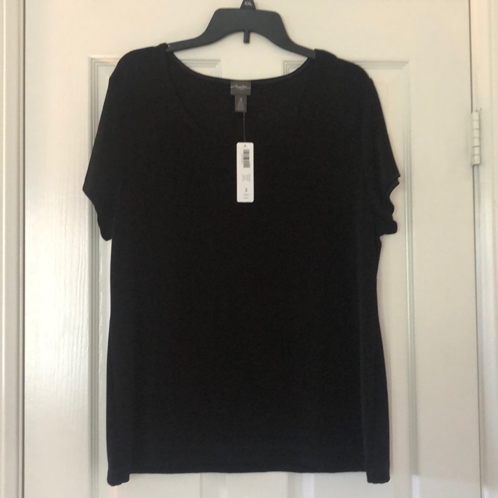 Travelers by Chico’s Black Scoop Top